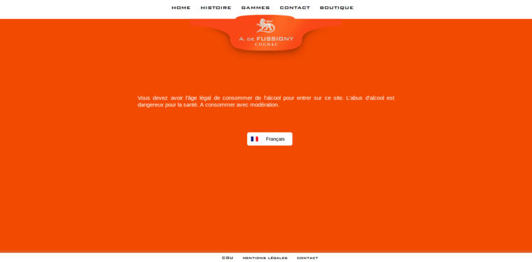 Home page of #8 Best Cognac Brand: A. De Fussigny Cognac