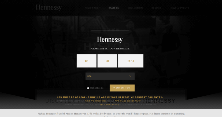 Story page of #4 Top Cognac Label: Richard Hennessy Cognac