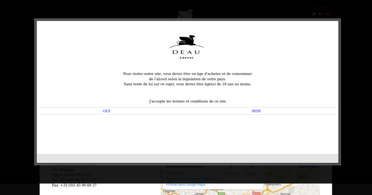 Contact page of #8 Leading VS Cognac Label: Deau VS Cognac