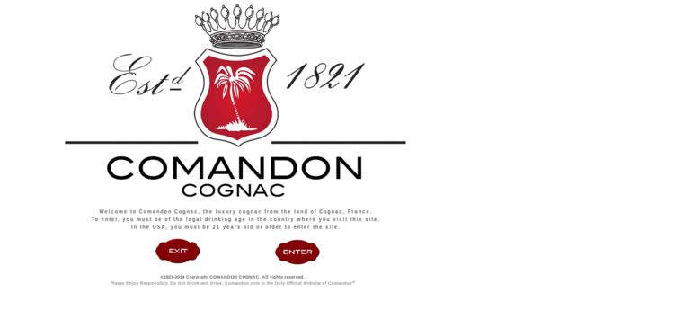 Home page of #4 Top VS Cognac Label: Comandon Cognac VS