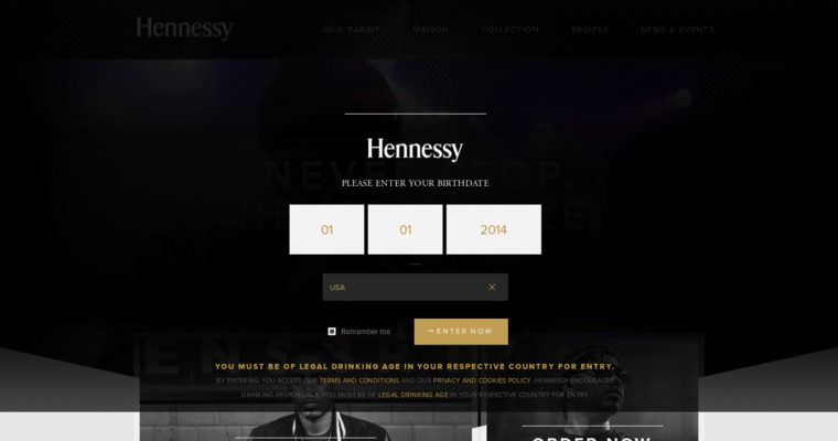Home page of #1 Leading XO Cognac Label: Hennessy XO