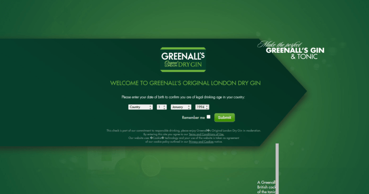 Cocktails page of #9 Leading Gin Brand: Greenall's London Dry Gin
