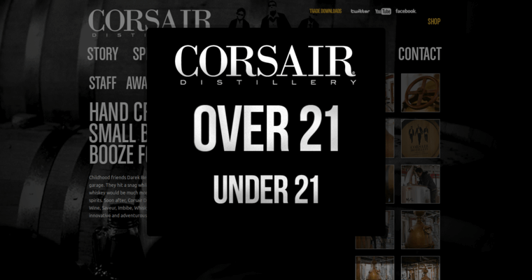 Story page of #6 Best Gin Label: Corsair Artisan Gin