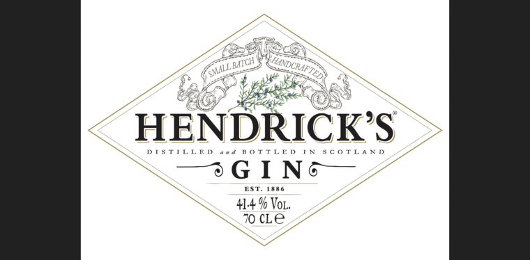Logo page of #2 Leading Gin Label: Hendrick's Gin