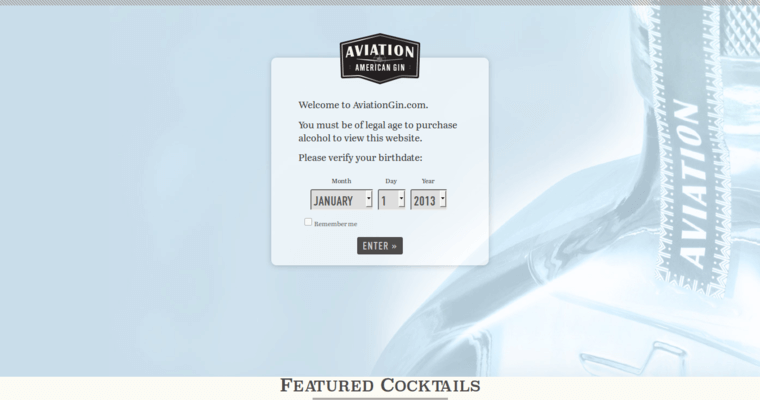 Home page of #5 Leading Jenever Gin Label: Aviation Dutch Style Gin