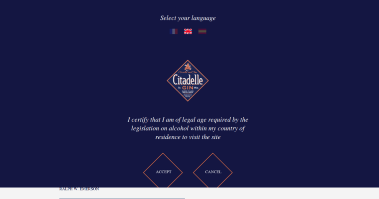 Story page of #1 Leading Jenever Gin Label: Citadelle Reserve Gin