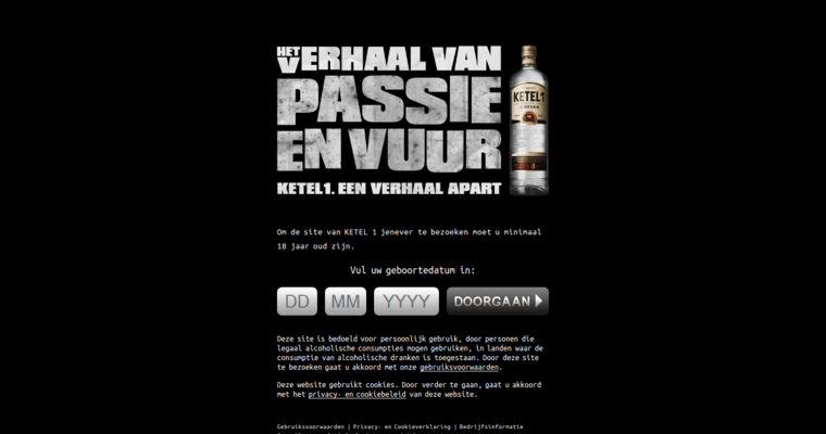 Contact page of #7 Leading Jenever Gin Label: Ketel 1 Originale Graanjenever