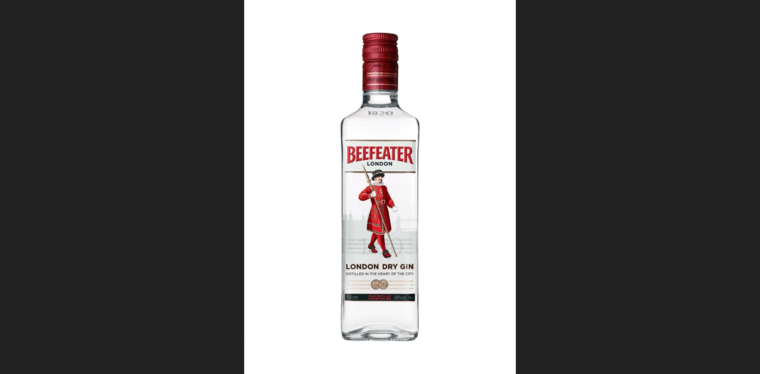Bottle page of #3 Best London Dry Gin Label: Beefeater Crown Jewel Gin