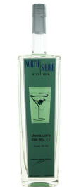 Top London Dry Gin Label Logo: North Shore Distillery Distiller's Gin No. 11
