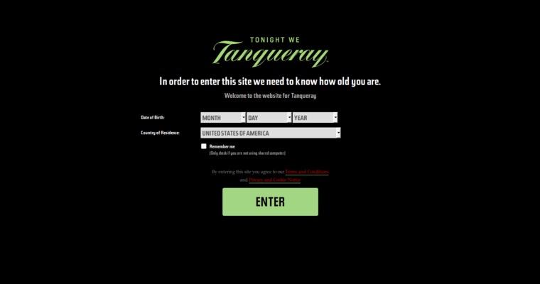 Home page of #4 Leading London Dry Gin Label: Tanqueray No. 10 Gin
