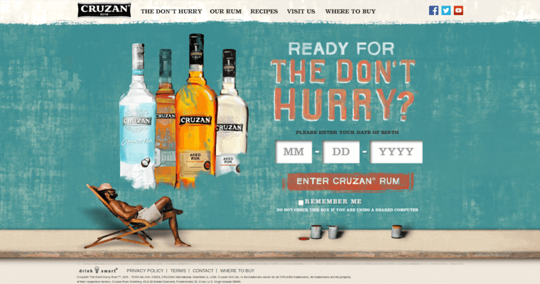 Home page of #6 Best Rum Label: Cruzan Single Barrel Rum