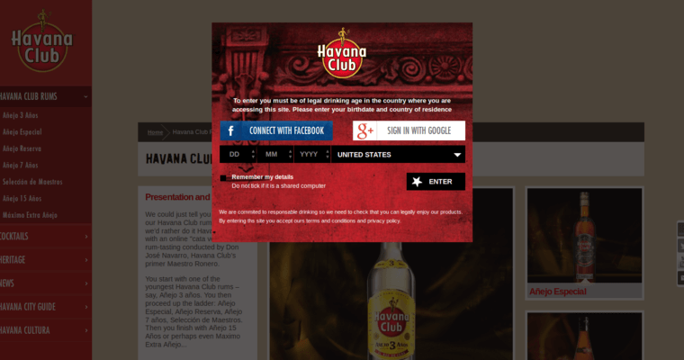 Home page of #3 Leading Rum Label: Maximo Extra Anejo Rum