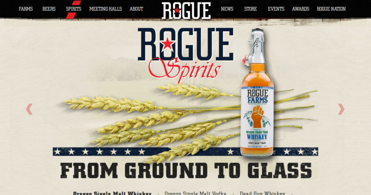 Home page of #8 Best Rum Label: Rogue Dark Rum