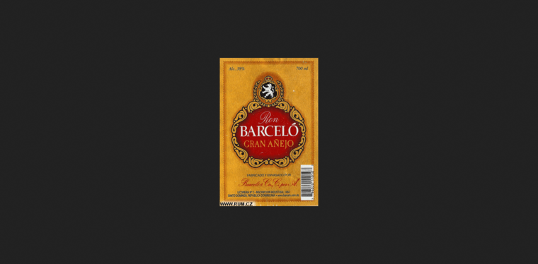 Label page of #4 Top Gold Rum Label: Ron Barcelo Anejo Fine Dominican Rum