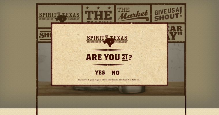 Home page of #3 Top Silver Rum Brand: Spirit of Texas Straight