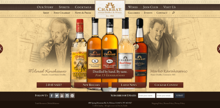 Home page of #7 Leading Silver Rum Brand: Charbay Alambic Clear Rum