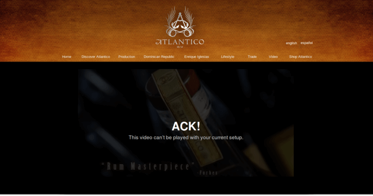 Home page of #1 Top Silver Rum Brand: Atlantico Rum