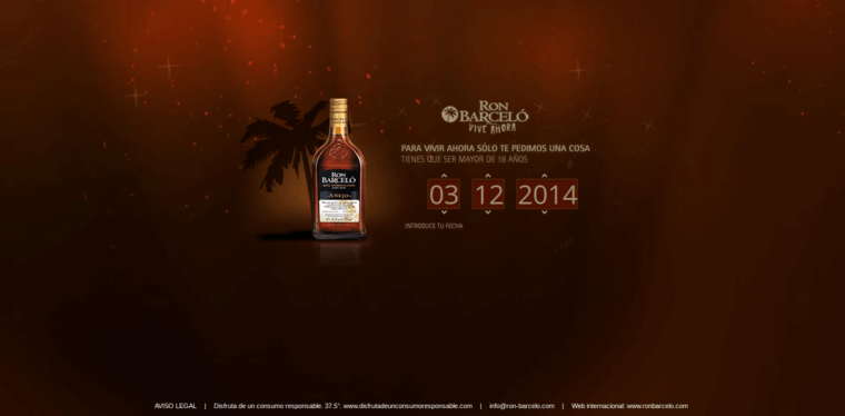 Home page of #6 Leading Silver Rum Brand: Barcelo Gran Platinum