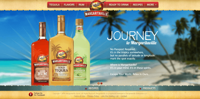 Rum page of #7 Best Spiced Rum Label: Margaritaville Premium Jamaican Spiced Rum