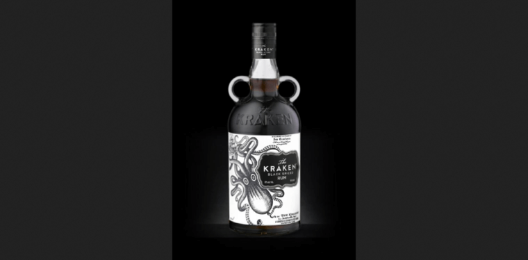 Bottle page of #6 Best Spiced Rum Label: The Kraken Black Spiced Rum