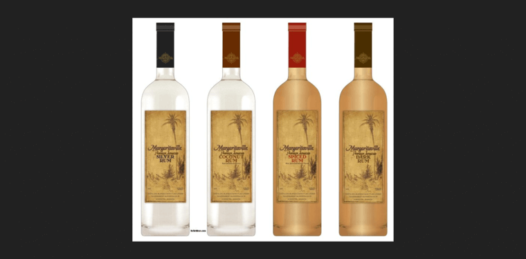 Bottle page of #7 Best Spiced Rum Label: Margaritaville Premium Jamaican Spiced Rum