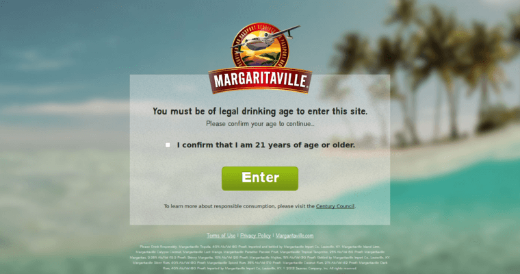 Home page of #7 Best Spiced Rum Label: Margaritaville Premium Jamaican Spiced Rum