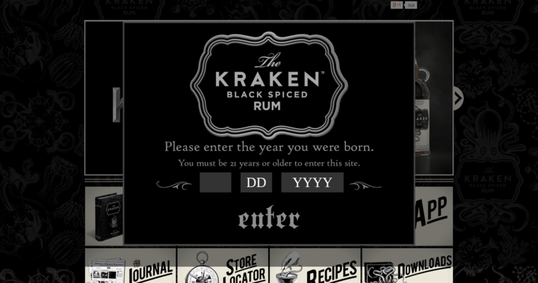 Home page of #6 Leading Spiced Rum Label: The Kraken Black Spiced Rum