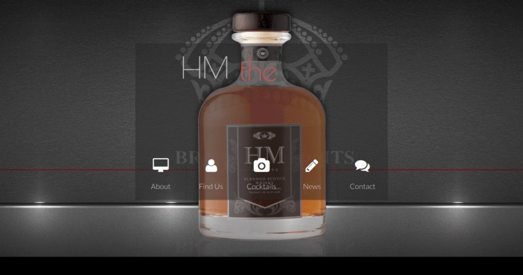 About page of #3 Top Scotch Whiskey Label: HM the King Scotch Whiskey