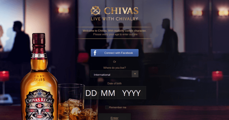 Home page of #1 Leading Scotch Brand: Chivas Regal 12 YO Blended Scotch Whiskey