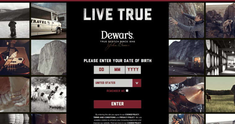 Home page of #2 Leading Scotch Whiskey Label: Dewer's Signature Scotch