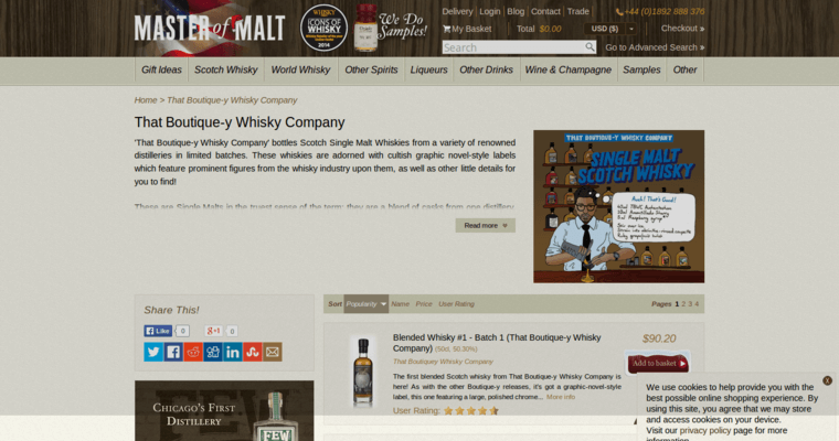 Company page of #10 Best Scotch Brand: Old Parr Superior 18 YO