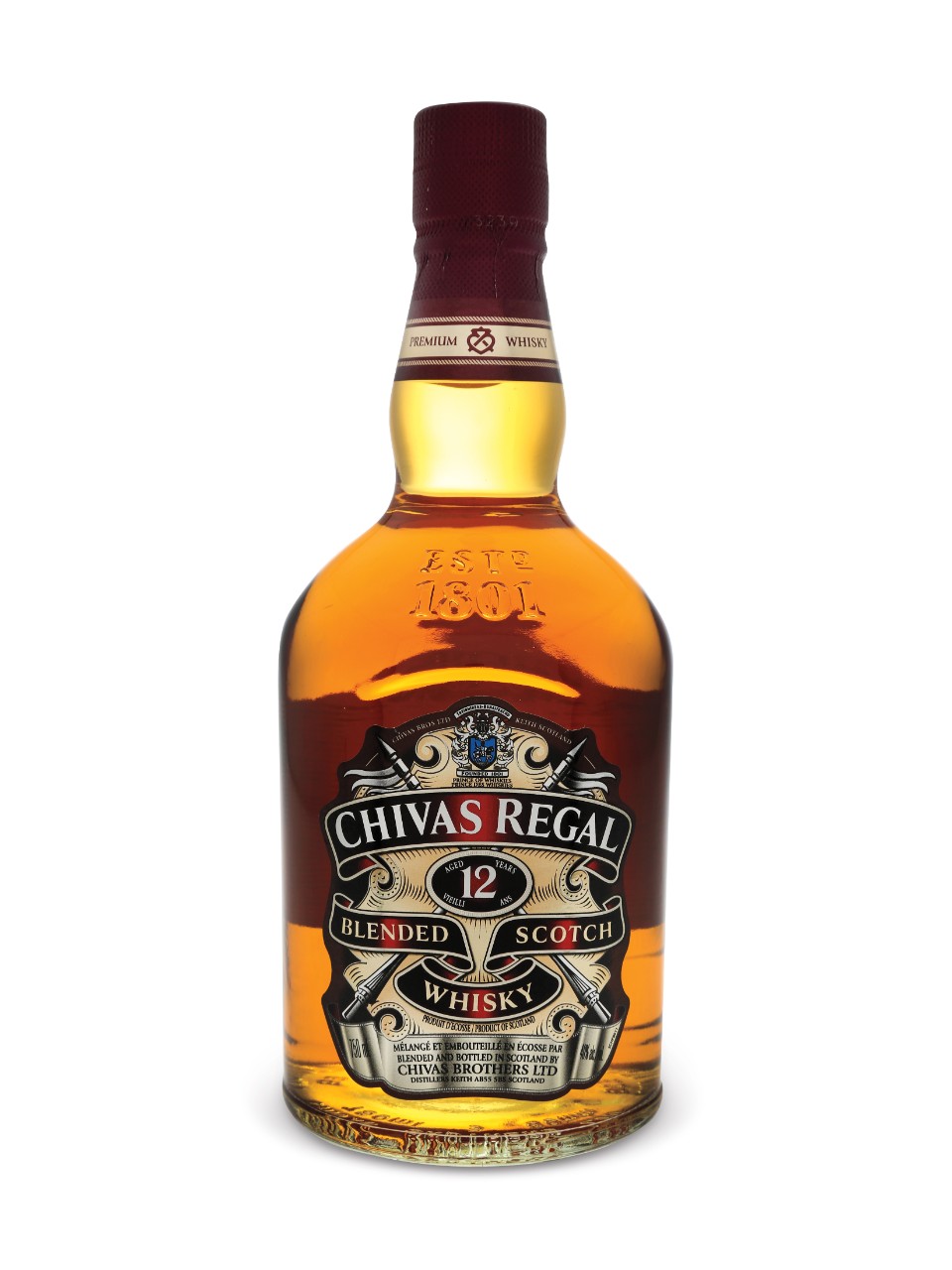  Top Scotch Whiskey Label Logo: Chivas Regal 12 YO Blended Scotch Whiskey