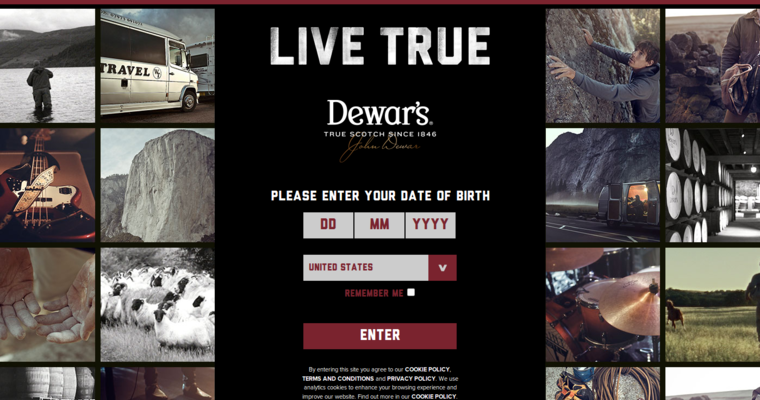 Home page of #2 Leading Scotch Brand: Dewer's Signature Scotch