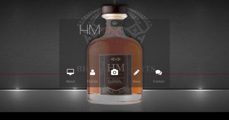 About page of #1 Best Scotch Brand: HM the King Scotch Whiskey