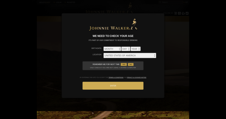 About page of #6 Top Scotch Brand: Johnny Walker Blue Label