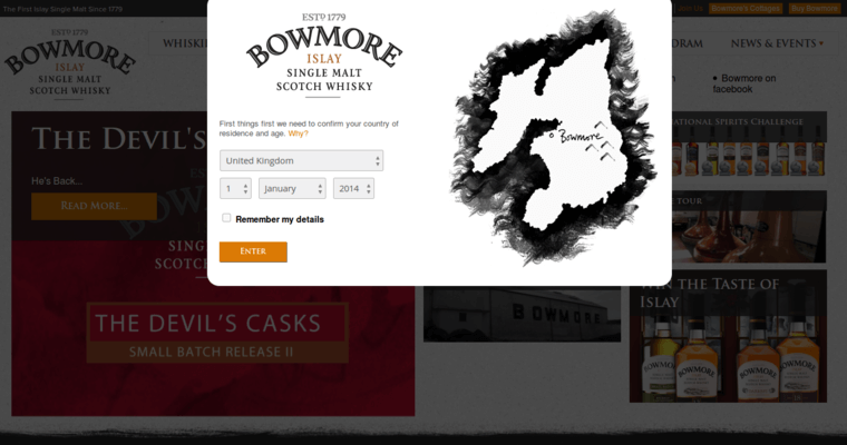 Home page of #7 Top Single Malt Scotch Brand: Bowmore 12