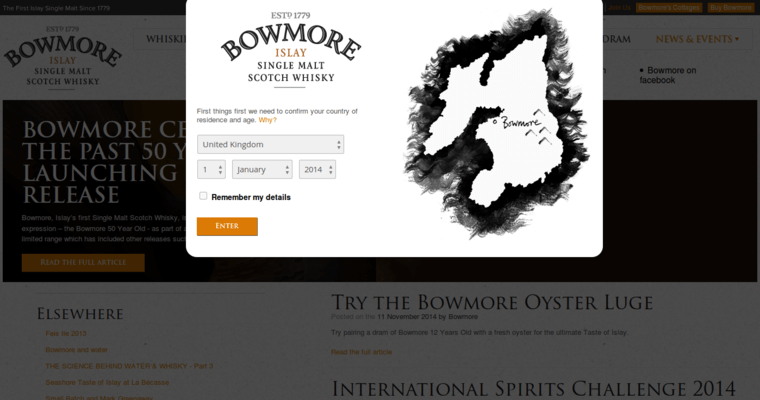 News page of #7 Best Single Malt Scotch Brand: Bowmore 12