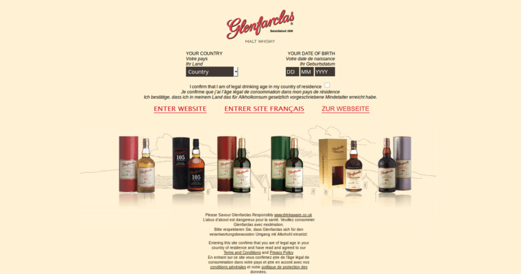 Home page of #1 Leading Single Malt Scotch Brand: Glenfarclas 25