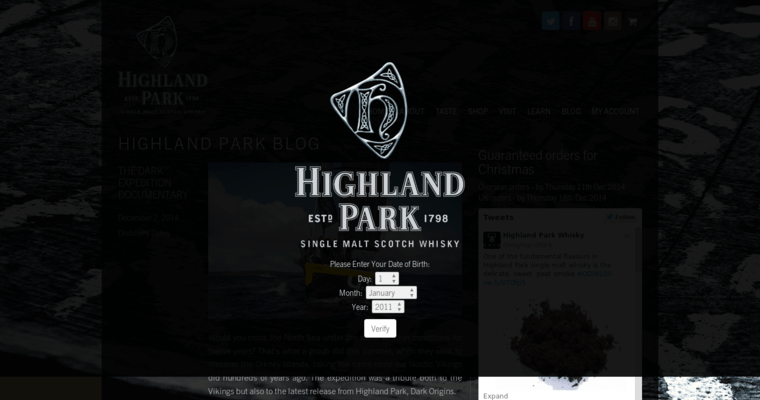 Blog page of #3 Best Single Malt Scotch Brand: Highland Park 21 YO