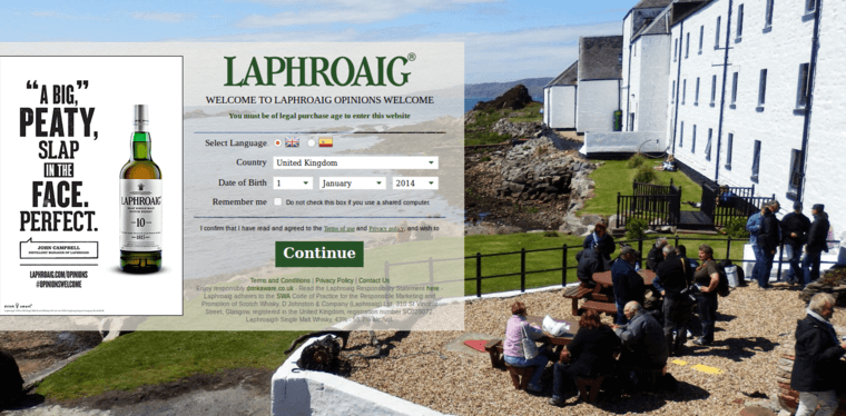 Home page of #4 Top Single Malt Scotch Brand: Laphroaig 15