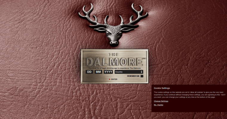 Home page of #8 Leading Single Malt Scotch Brand: The Dalmore 28