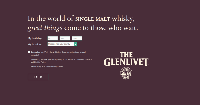 News page of #6 Leading Single Malt Scotch Brand: The Glenlivet 18