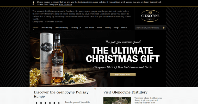 Home page of #9 Leading Single Malt Scotch Brand: Glengoyne 10 year Old