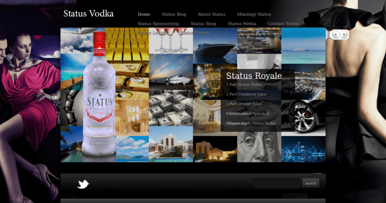 Home page of #4 Leading Grain Vodka Label: Status Vodka